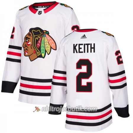 Män Ishockey Chicago Blackhawks Tröja Duncan Keith 2 Adidas 2017-2018 Vit Authentic